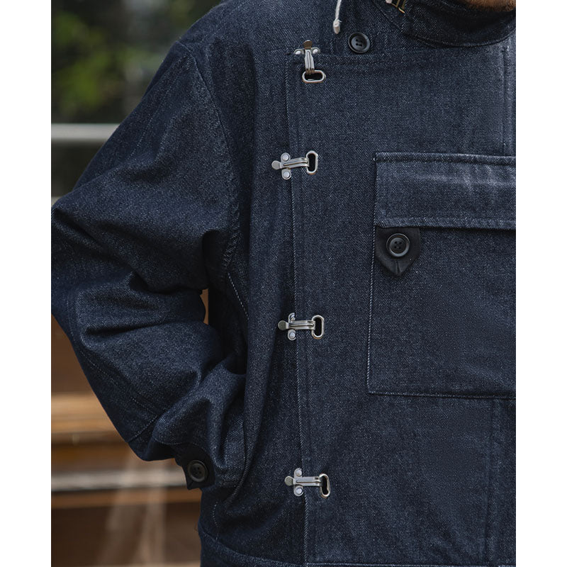 13oz Denim Swedish Army Motorcycle Denim Jacket