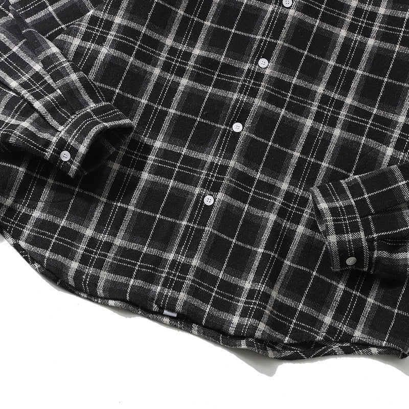 New Spring Vintage Check Long Sleeve Shirt