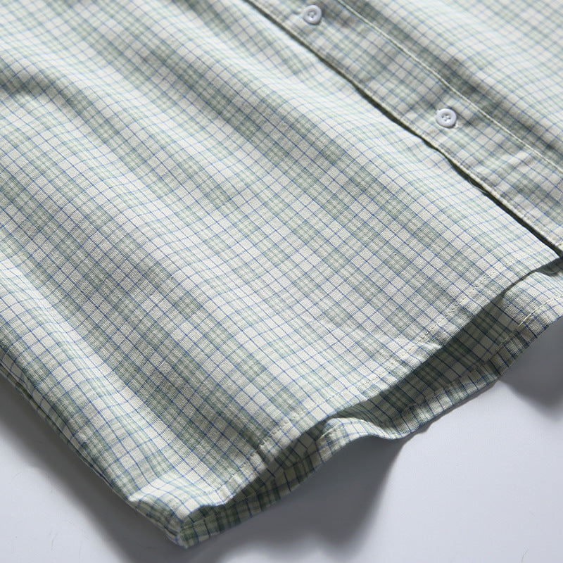 Spring New Arrivals 100% Cotton Check Long Sleeve Shirt