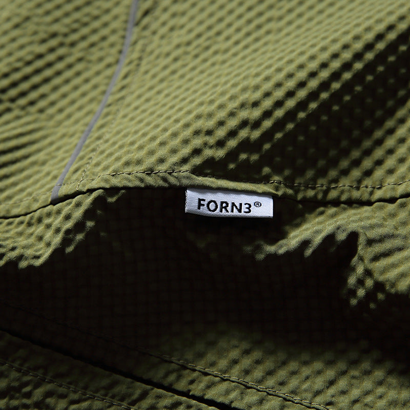New summer multi-pocket plain short-sleeved shirt