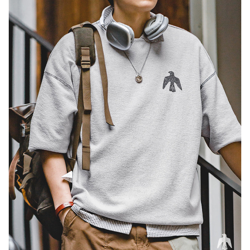Heavyweight reversible ptarmigan print T-shirt