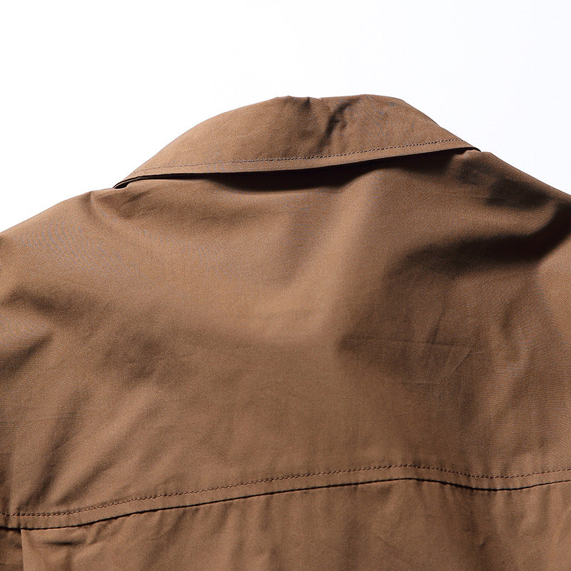 New for summer: Solid color 3D pocket short sleeve shirt
