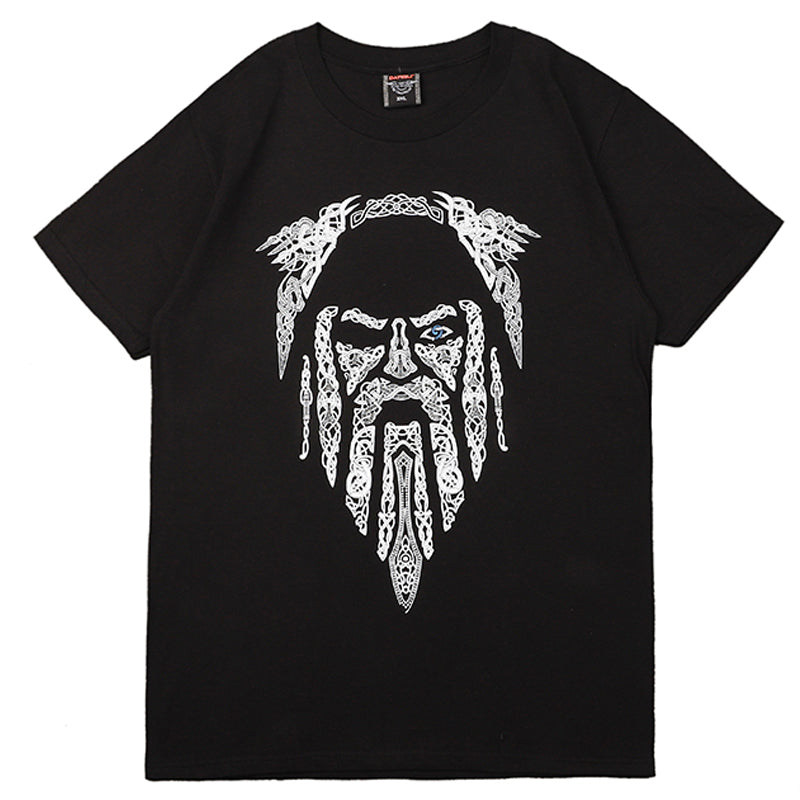 夏新作オーディン Óðinn プリント綿tee