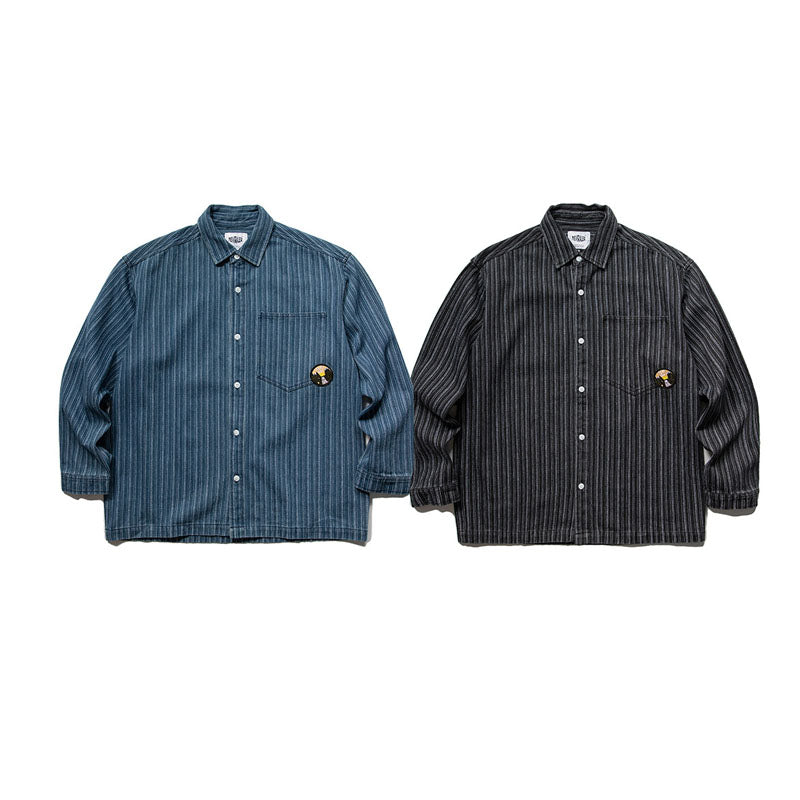Vintage striped denim shirt
