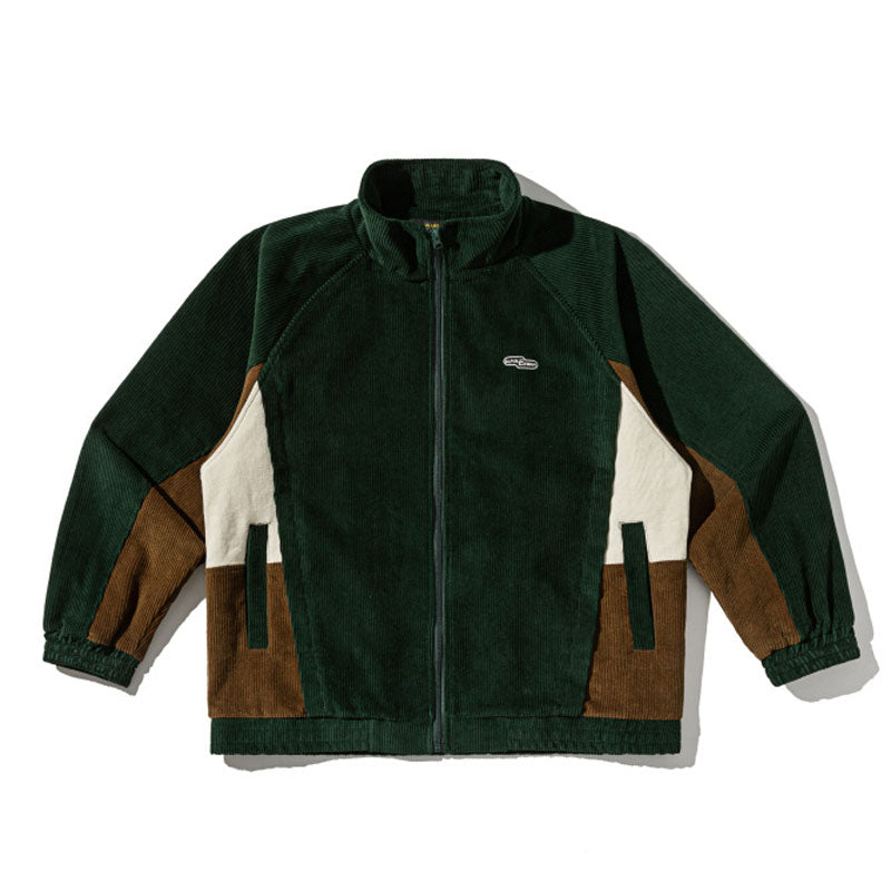 Switch stand collar zipper embroidery loose jacket