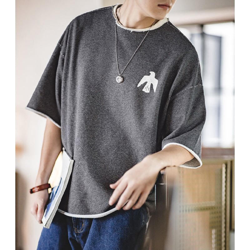 Heavyweight reversible ptarmigan print T-shirt