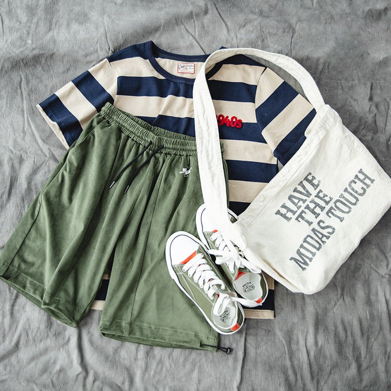 American casual suede shorts