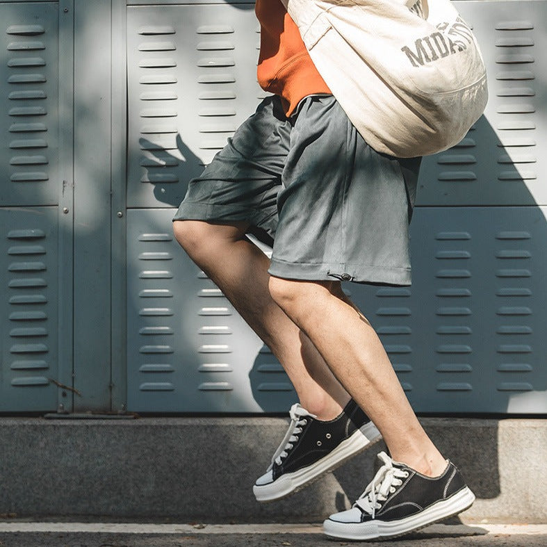 American casual suede shorts