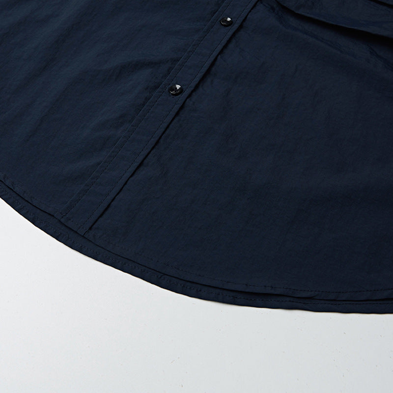 New for Spring: Solid Color 3D Pocket Turndown Collar Shirt
