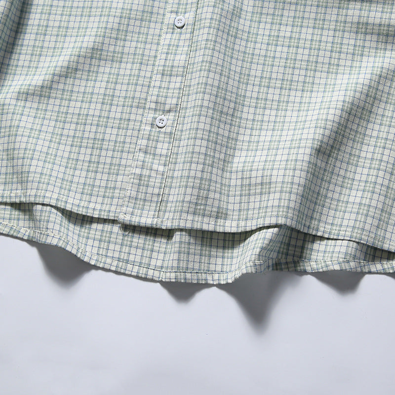 Spring New Arrivals 100% Cotton Check Long Sleeve Shirt