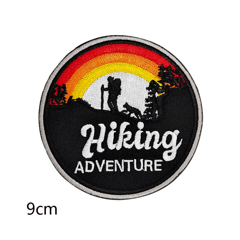 American casual retro embroidered fabric with 5 types of badges