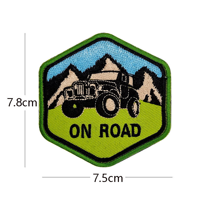 American casual retro embroidered fabric with 5 types of badges