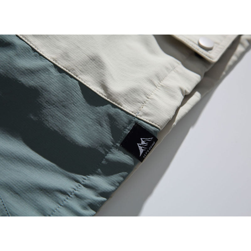 Hooded cargo jacket with switch
