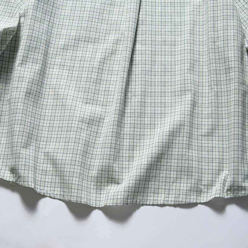 Spring New Arrivals 100% Cotton Check Long Sleeve Shirt
