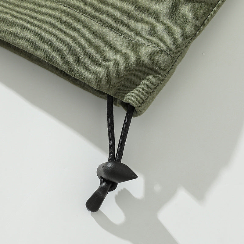 Stand collar pocket corduroy turndown collar jacket