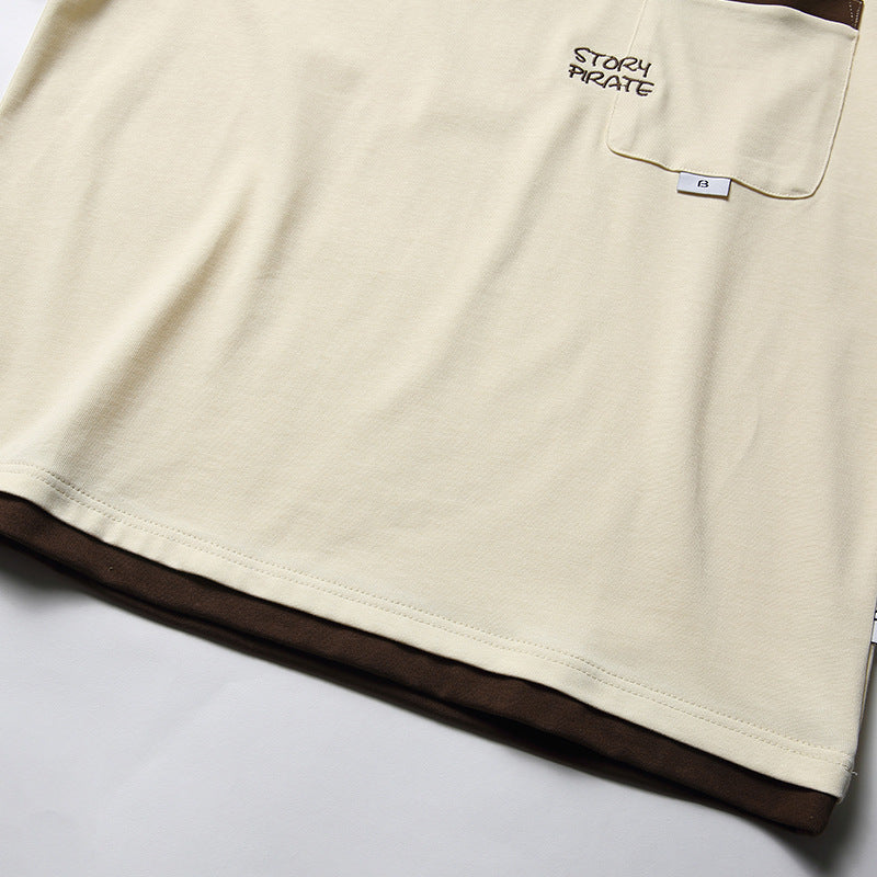 New for summer: plain crew neck T-shirt with pocket