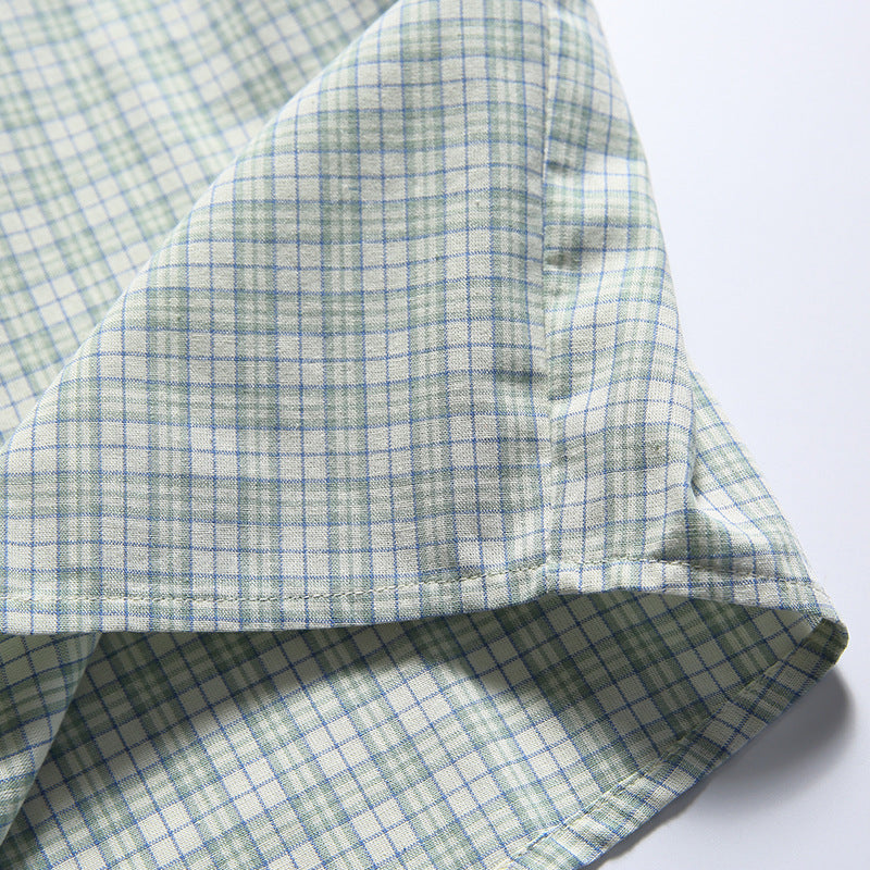 Spring New Arrivals 100% Cotton Check Long Sleeve Shirt