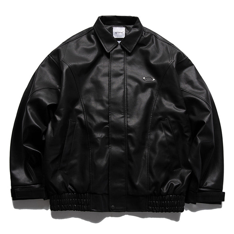 Retro Black PU Leather Jacket
