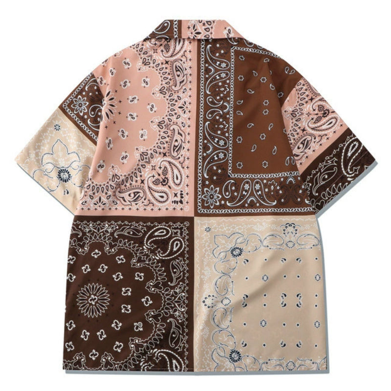 Cashew print short sleeve and shorts 2-piece set