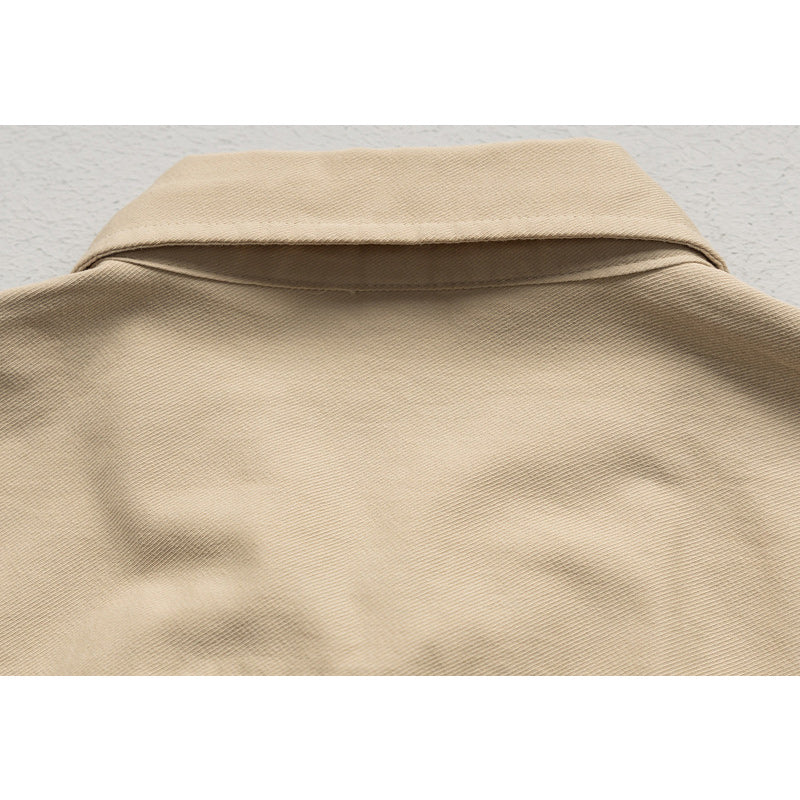 Flap pocket plain work shirt