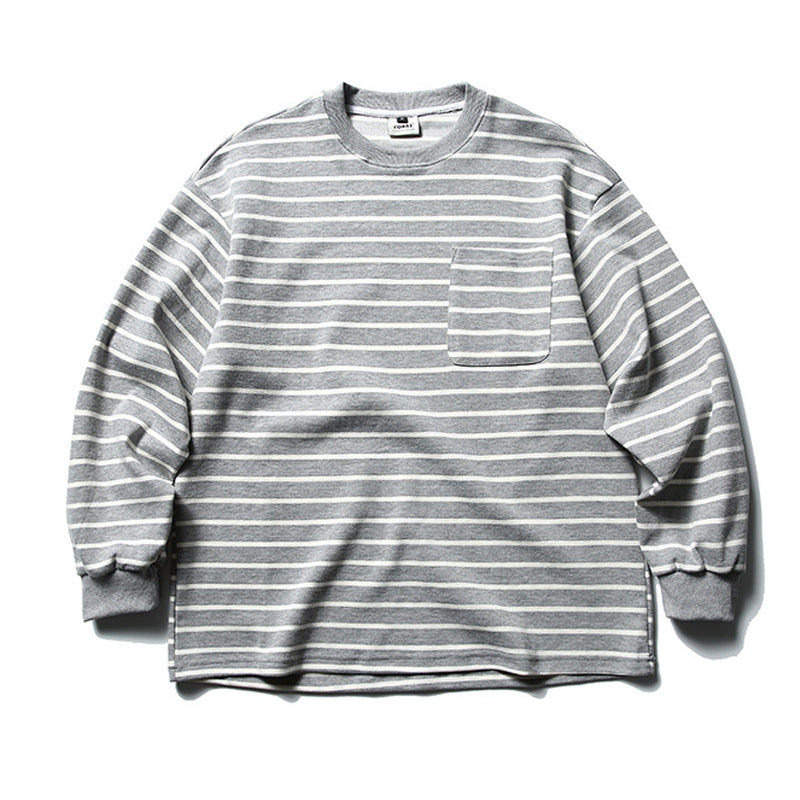New Autumn Collection: Striped Pocket Long Sleeve T-Shirt