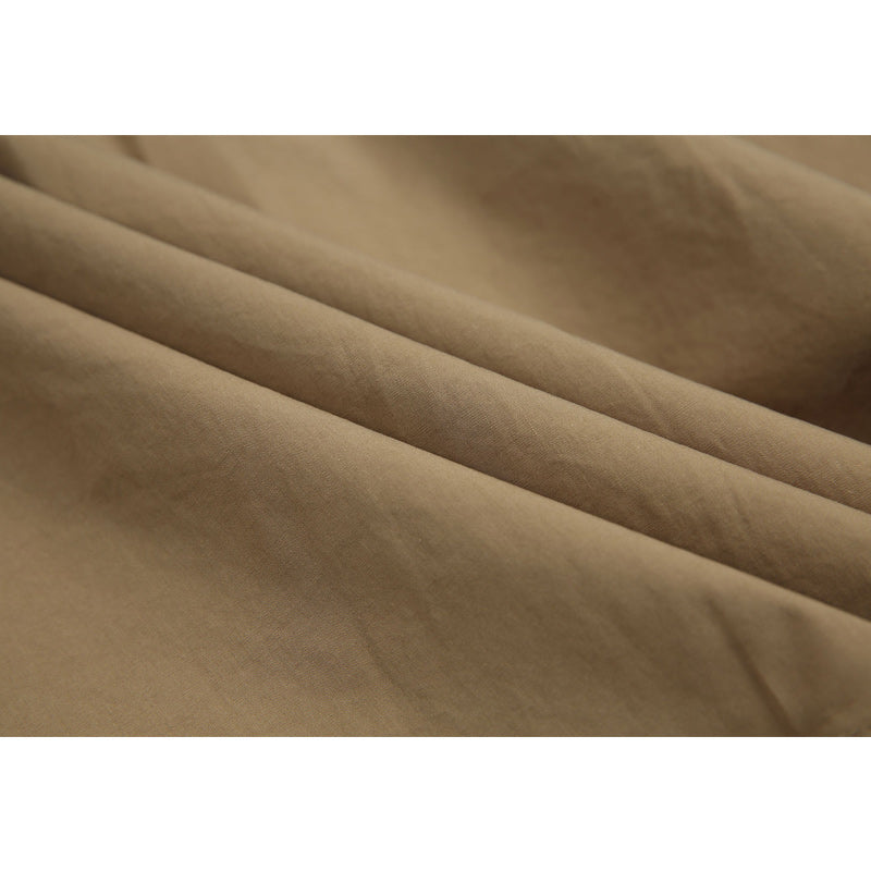 Three-color solid functional pocket work short-sleeved shirt