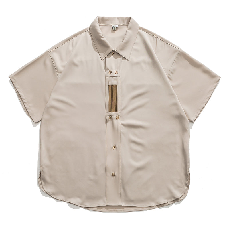 Double-button short-sleeved work shirt, available in 3 colors