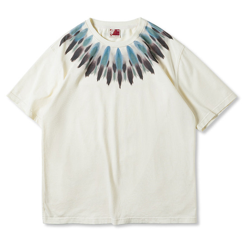Eagle Feather Pattern Native Indian Short Sleeve T