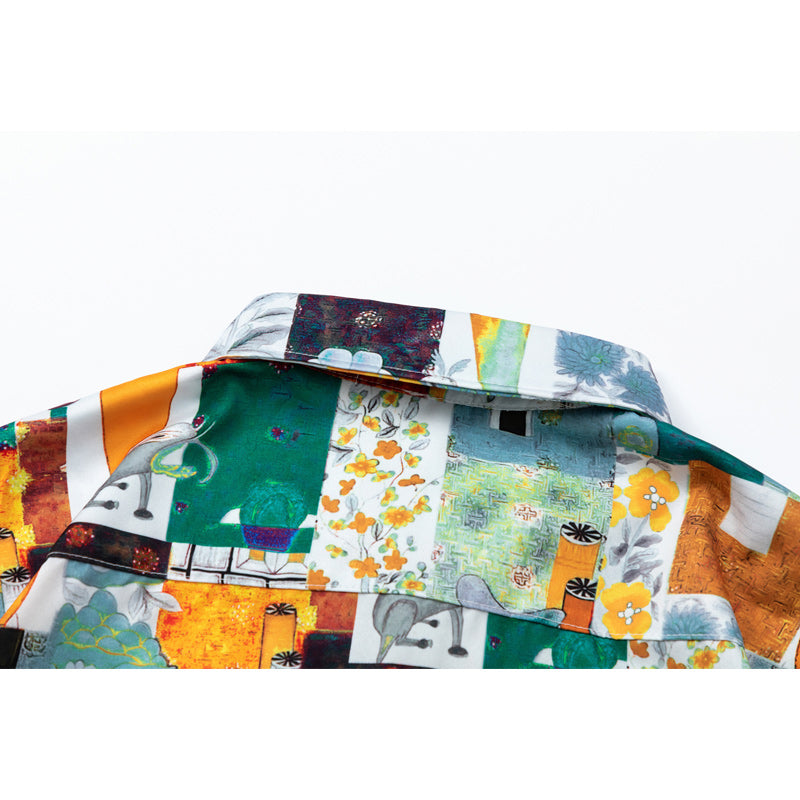 Cute printed short sleeve all-over shirt