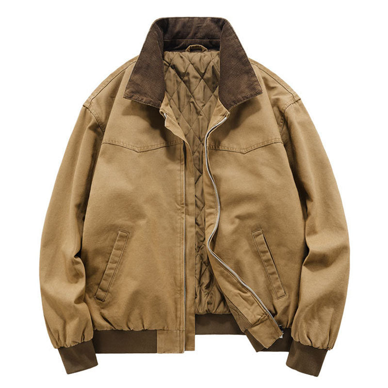 "M-4XL" Corduroy Neck Padded Jacket