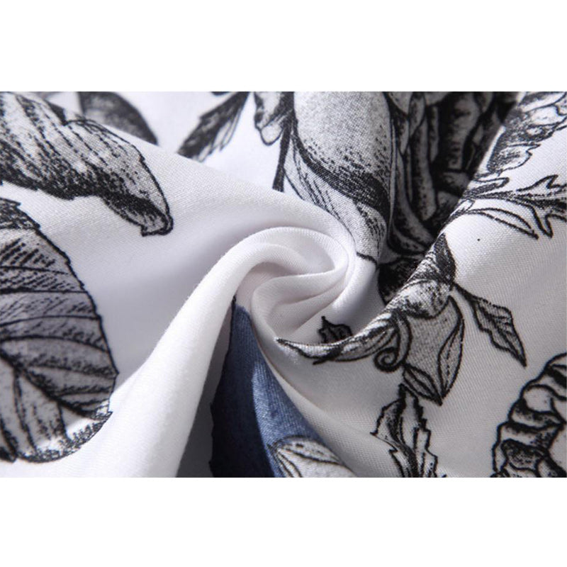 Classic floral summer short-sleeved aloha shirt