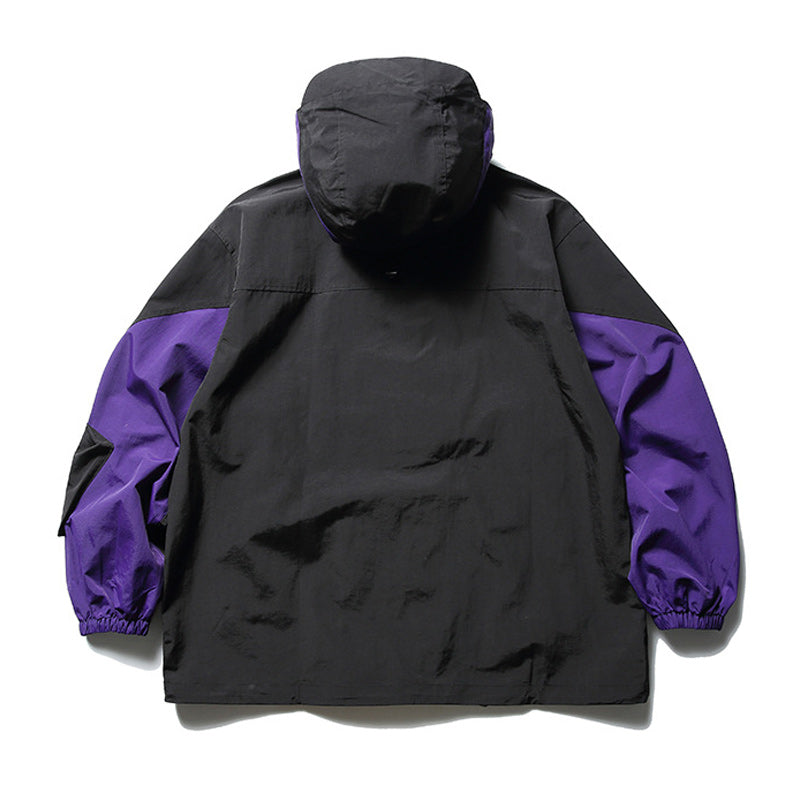 Outdoor color-coordinated functional jacket, lightweight and waterproof