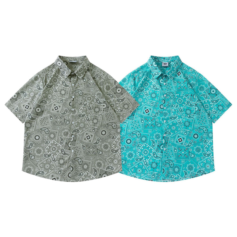 New for summer: Cashew nut floral print short-sleeved shirt