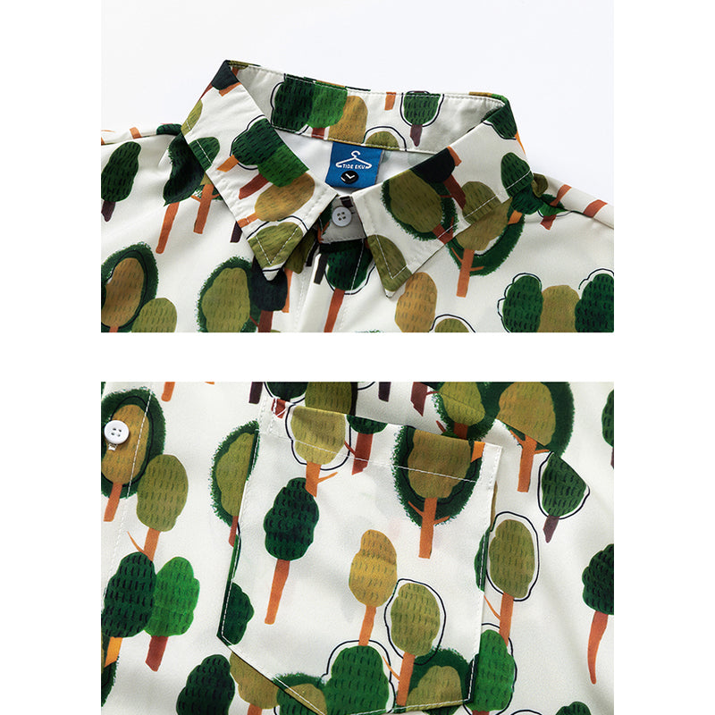 New for summer: Forest print short-sleeved shirt
