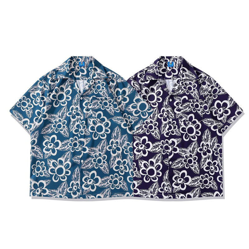 New for summer: Graffiti print short-sleeved shirt