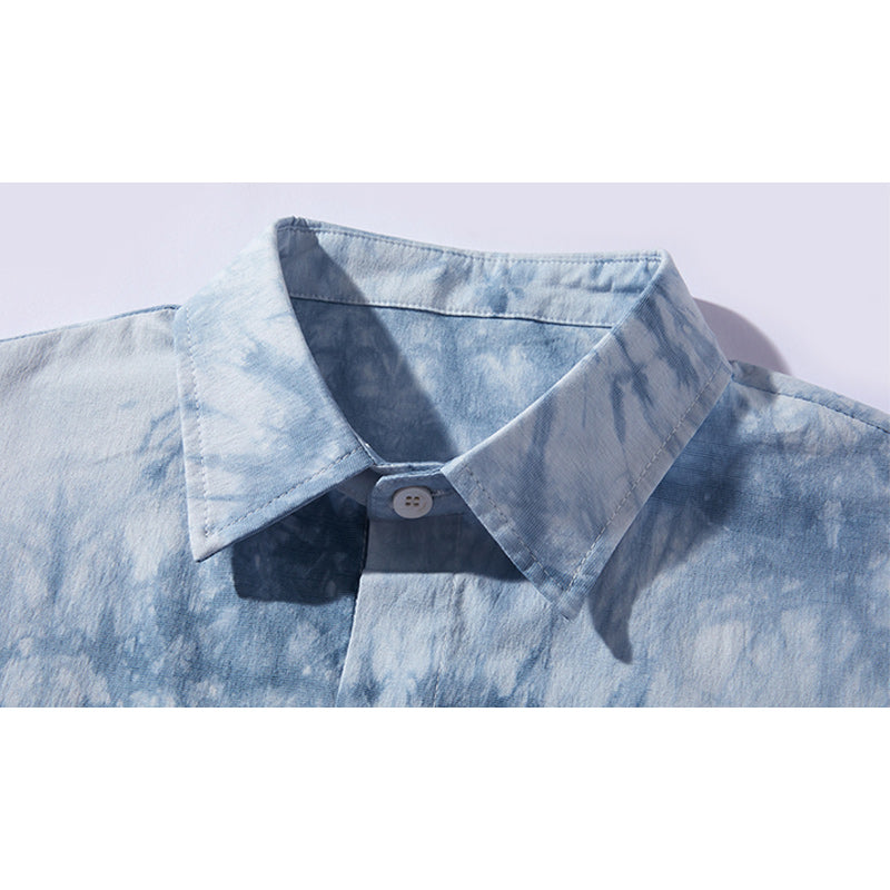 Fashion tie-dye short sleeve shirt
