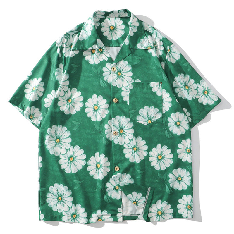 New for summer: floral print short-sleeved shirt