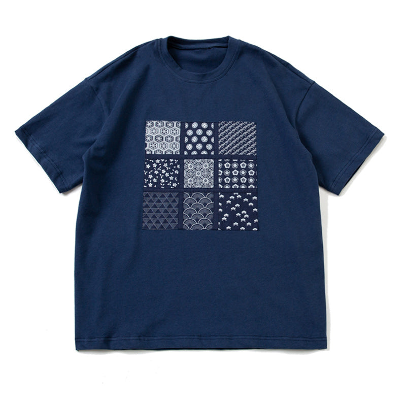 Ethnic indigo dyed T-shirt