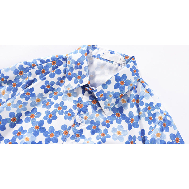 New for summer: floral print short-sleeved shirt