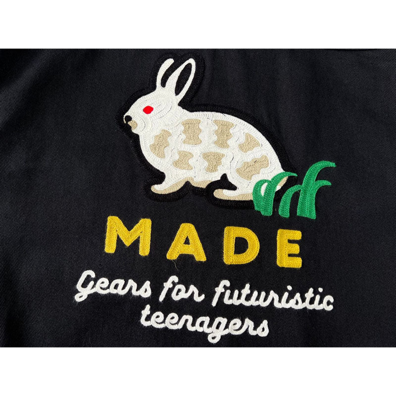 レトロウサギ刺繍カーゴジャケット