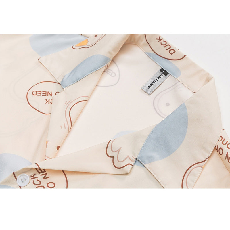 Cute Animal Print Short Sleeve Shirt