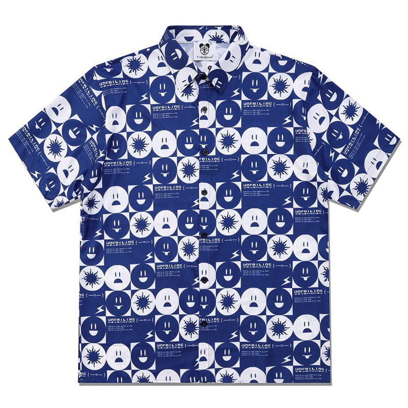 New for summer: emoji print short-sleeved shirt