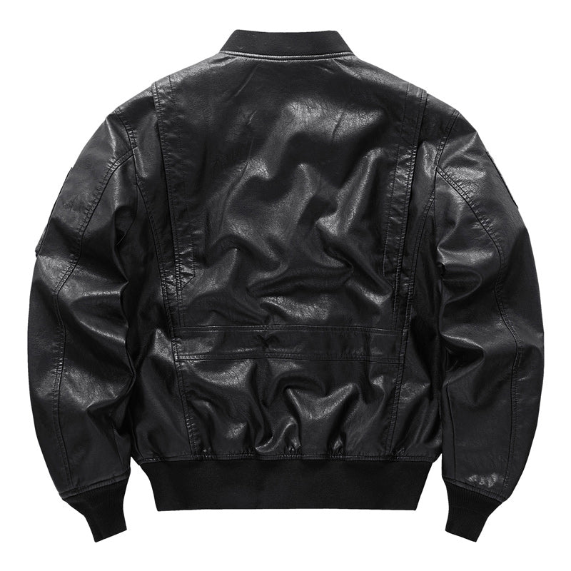 (Biker) Leather MA-1 Flight Jacket