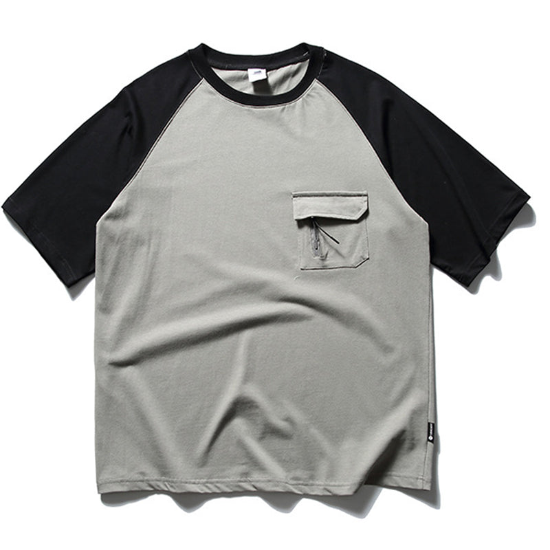 New summer color-blocked T-shirt