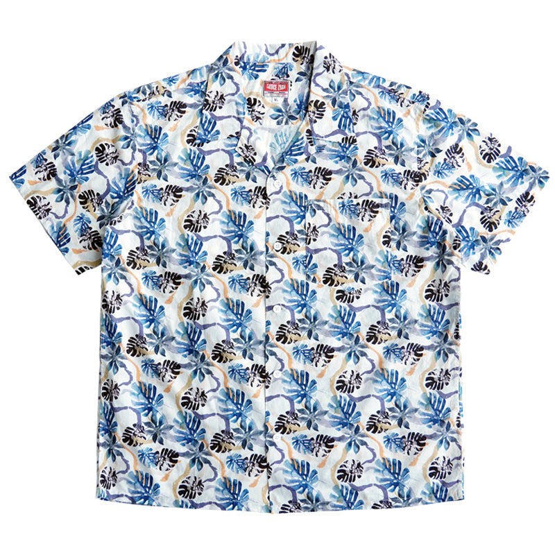 Monstera Print Cuban Shirt