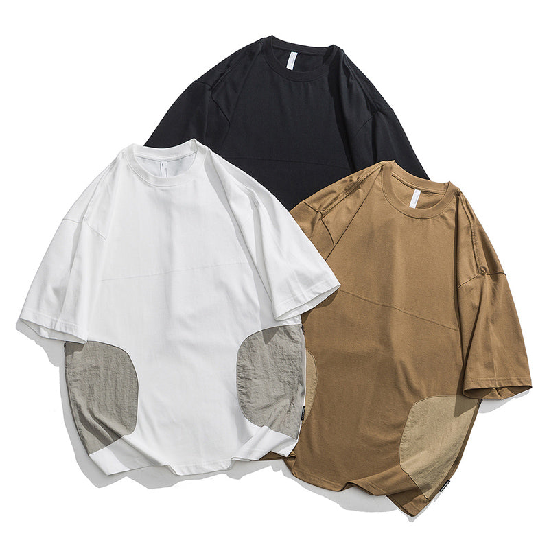 夏新作 3color 配色切替Tシャツ