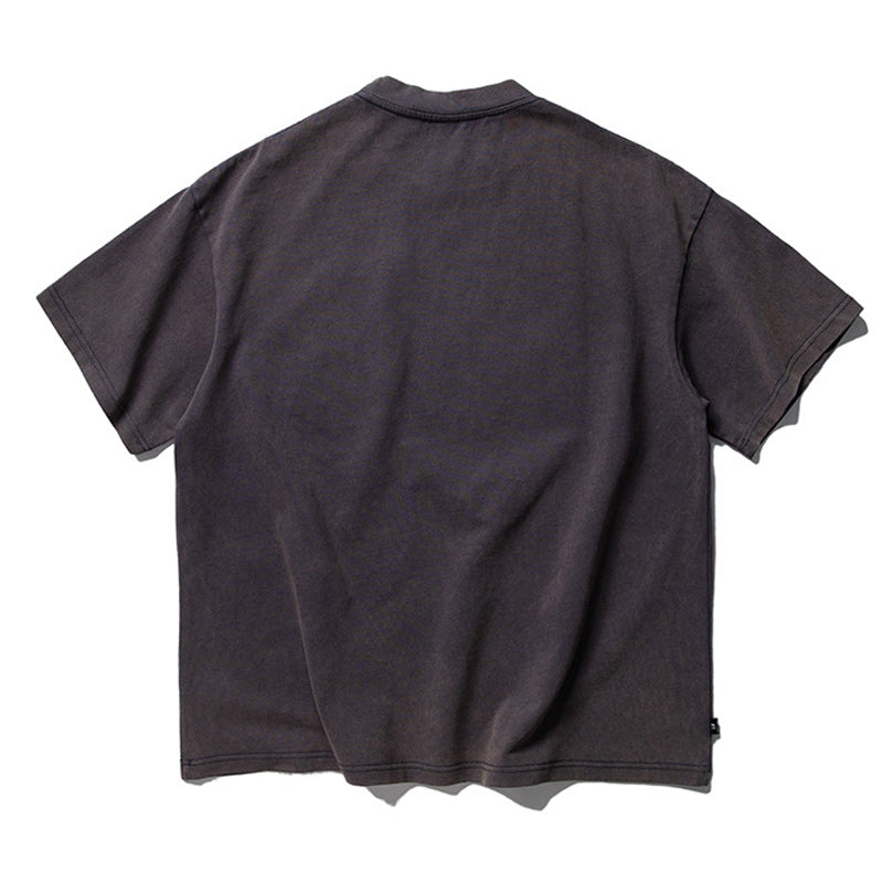 Color-coordinated casual short-sleeved T-shirt