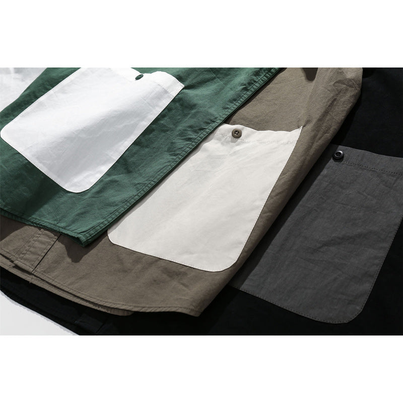 Retro style short sleeve shirt with pocket