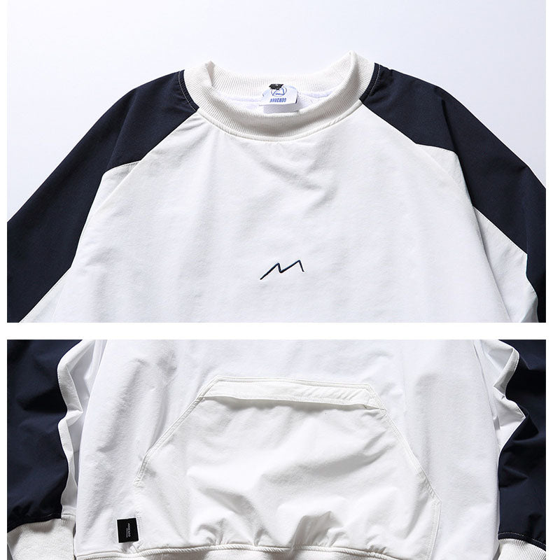 Kangaroo pocket print pullover hoodie