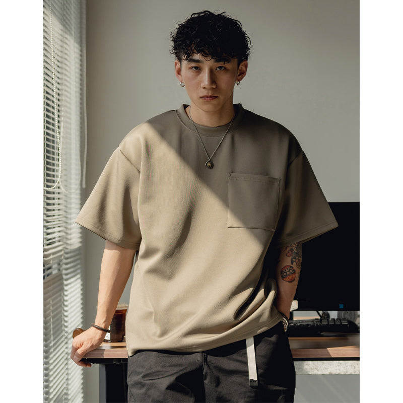 Quick-drying, non-iron functional pocket plain tee